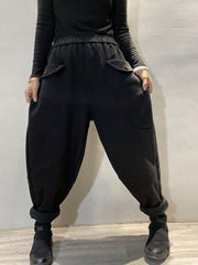 Casual Plain Color Warm Casual Pants