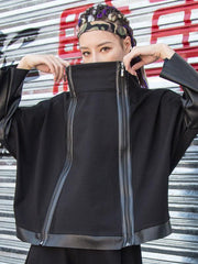 Loose Double Zipper Long Sleeves Sweatshirt