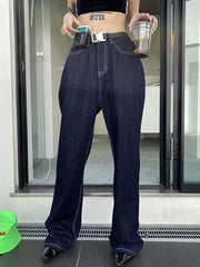 Casual Straight Leg Jean Pants