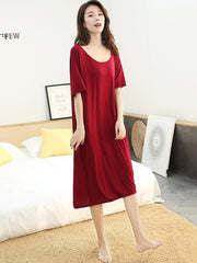 Casual Black Hollow-Out Comfortable Modal Pajamas