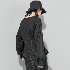 Women Cross Zip Bottoming Shirt