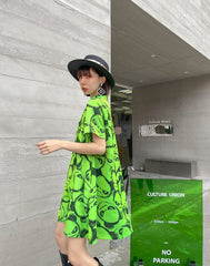 Women Printed Loose Thin Western Style Dress