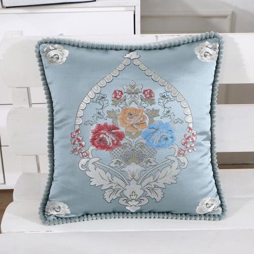 Vintage Printed Embroidered Pillow Case