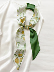Tie-Dyed Plain Silk Curls Scarf