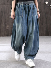 Casual Loose Waisted Denim Pants