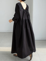 Loose Comfortable Graceful Black Long Dress