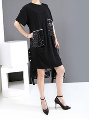 Fashion Sequined With Pocket Dress