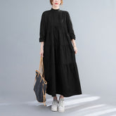Loose Solid Color Long Sleeve Maxi Dress