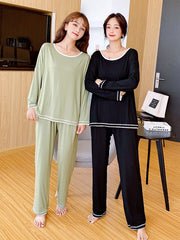 Two Pieces Comfort Long Sleeve T-Shirt And Pants Pajamas