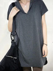 Fashion Solid Batwing Sleeve T-Shirts Tops
