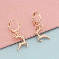 Women Simple Christmas Fawn Earrings
