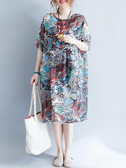 National Style Chiffon Long Dress