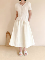 Women Loose V-Neck Knitted Bottoming Shirt