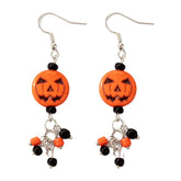 Halloween Pumpkin Long Earrings