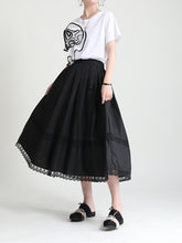Personalized Pleated Stitching Solid Color Casual Skirt