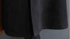 Women High Collar Color Matching Casual Bottoming Dress