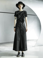 Original Irregularity Split-Side T-Shirts Tops