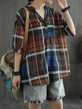 Original Solid V-Neck Blouses&Shirts