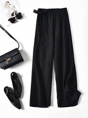 Casual Loose Solid Wide Leg Pants