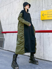 Splicing Pleated Loose Maxi Dress