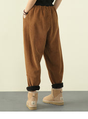 Women Retro Loose Color Matching Casual Pants