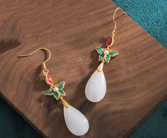 Vintage Butterfly Print Earrings