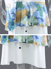 Summer Urban Floral Printed Split-Joint Maxi Dress