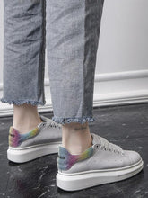 Glitter Contrast Color Spliced Casual Shoes