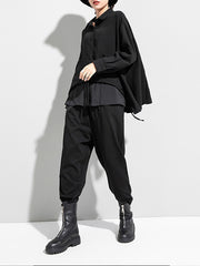 Women Lapel Solid Color Casual Irregular Shirt