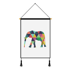 Elephant Geometric Printed Wall Hanging Decoration