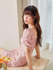 Sweet Strawberry Fudges Floral Mini Dress