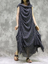 Print Dress With Suspenders Two Piece Suit Maxi Dress