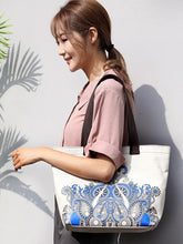 Ethnic Style Printed Zipper Canvas Bag