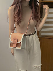 Fashion Single Shoulder Color-Block Bag