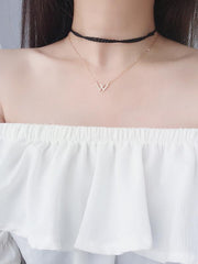 Simple Letter Split-joint Necklace