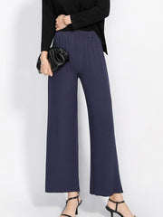 Comfortable Loose Solid Color Casual Wide-Leg Pants