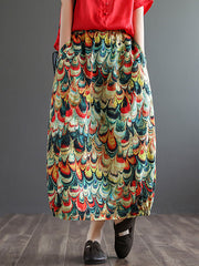 Original Elasticity Waist Floral Skirt