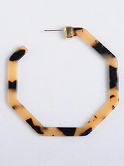 Leopard Geometry Acrylic Eardrop