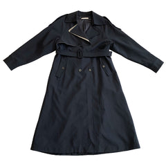 Solid Color Mid-Length Belted Outwear