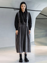 Loose Thicken Pleated Strap Dress