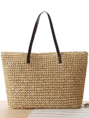 Simple Straw Plaited Article Bohemia Bag
