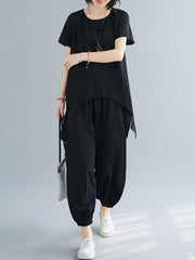 Plus Size Casual Black Summer Suits