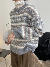 Women Round Neck Thick Loose Casual Sweater