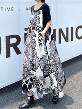 Loose Street Style Printed Vest Maxi Dress