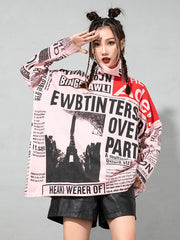 Urban Loose Printed Pullover Sweater