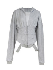 Minority Designed Solid Waist Shaping Sweatshirt