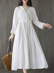 Loose Solid Color Maxi Dress