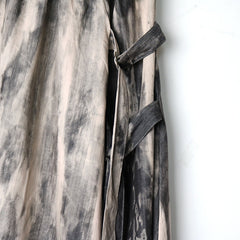 Vintage Tie Dye Lace Up Irregular Skirt