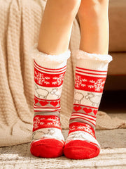 Lovely Christmas Jacquard Warmer Knitted Slipper Sock