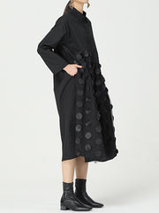 Women Stitching Irregular Short Sleeve Dress